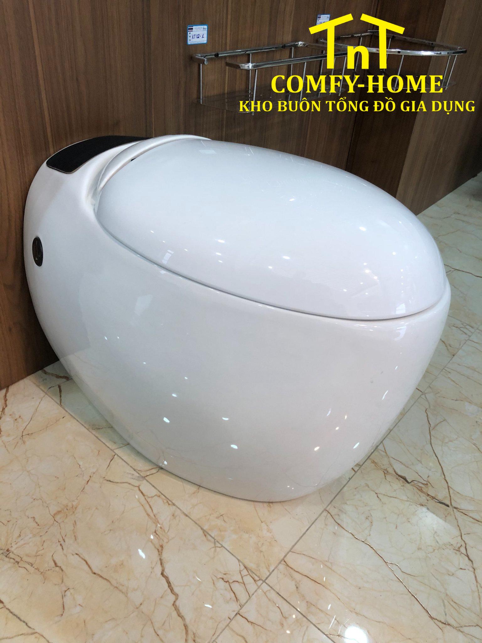 Bồn Cầu Trứng Một Khối Cao Cấp – Thiết Kế Công Thái Học Nghệ Thuật - Image 3