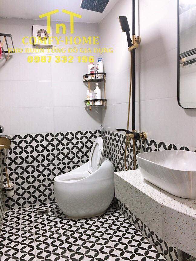 Bồn Cầu Trứng Một Khối Cao Cấp – Thiết Kế Công Thái Học Nghệ Thuật