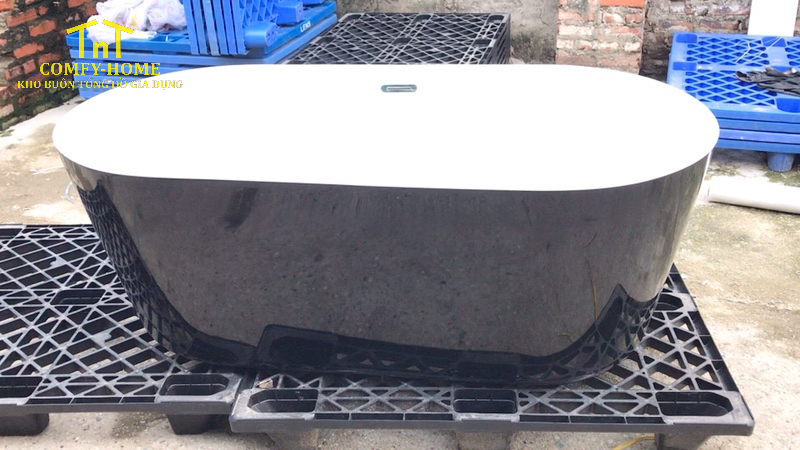 Bồn Tắm Độc Lập Hai Màu Đen – Trắng Phong Cách Hiện Đại Cao Cấp - Image 2