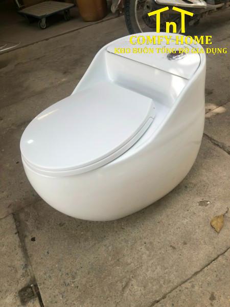 Bồn Cầu Trứng Một Khối Cao Cấp – Thiết Kế Công Thái Học Nghệ Thuật - Image 6