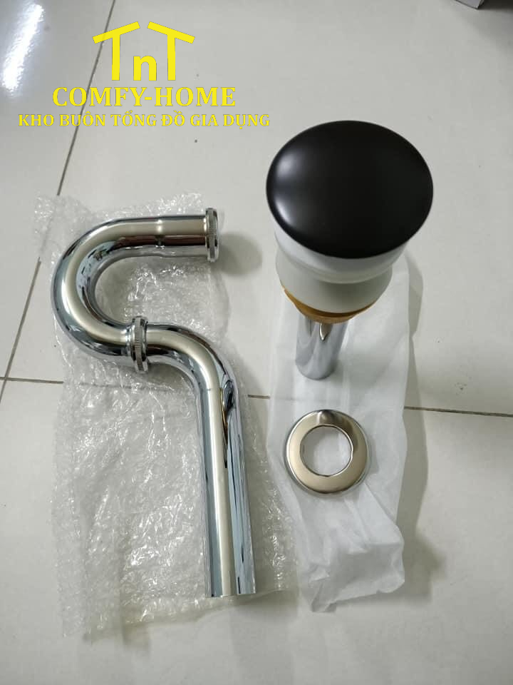 Bộ Xả Nhấn Lavabo Nắp Sứ Cao Cấp (Ceramic Pop-up Drain)