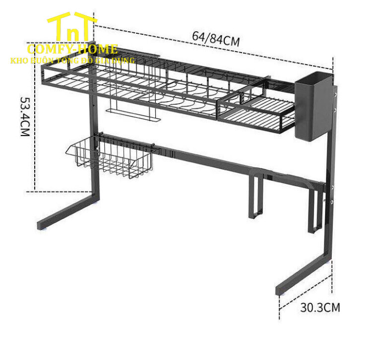 Kệ bếp đặt trên bồn rửa chén đa năng