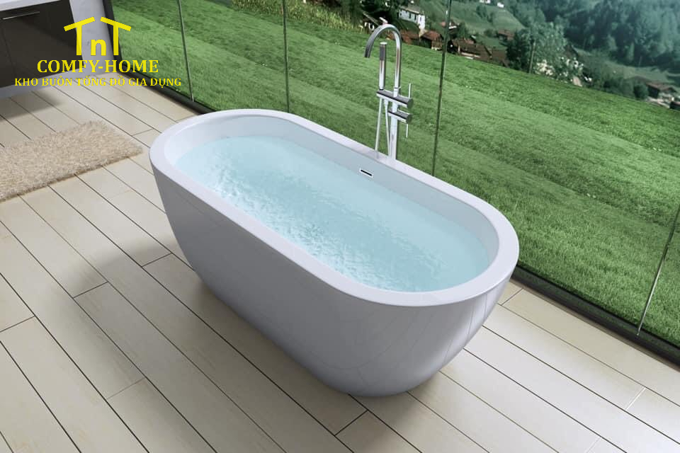 Bồn Tắm Độc Lập Hai Màu Đen – Trắng Phong Cách Hiện Đại Cao Cấp - Image 9