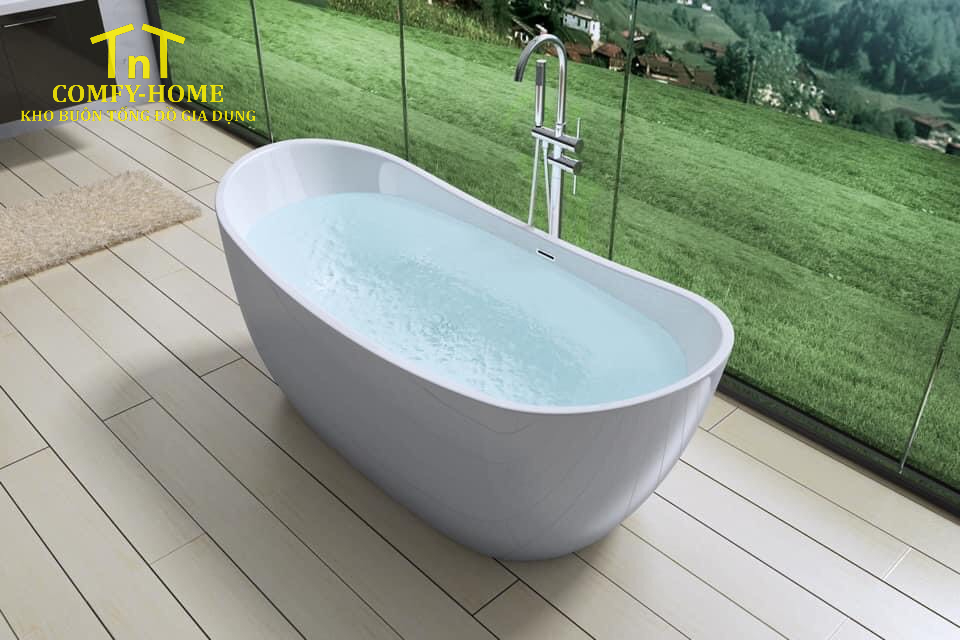 Bồn Tắm Độc Lập Hai Màu Đen – Trắng Phong Cách Hiện Đại Cao Cấp - Image 10