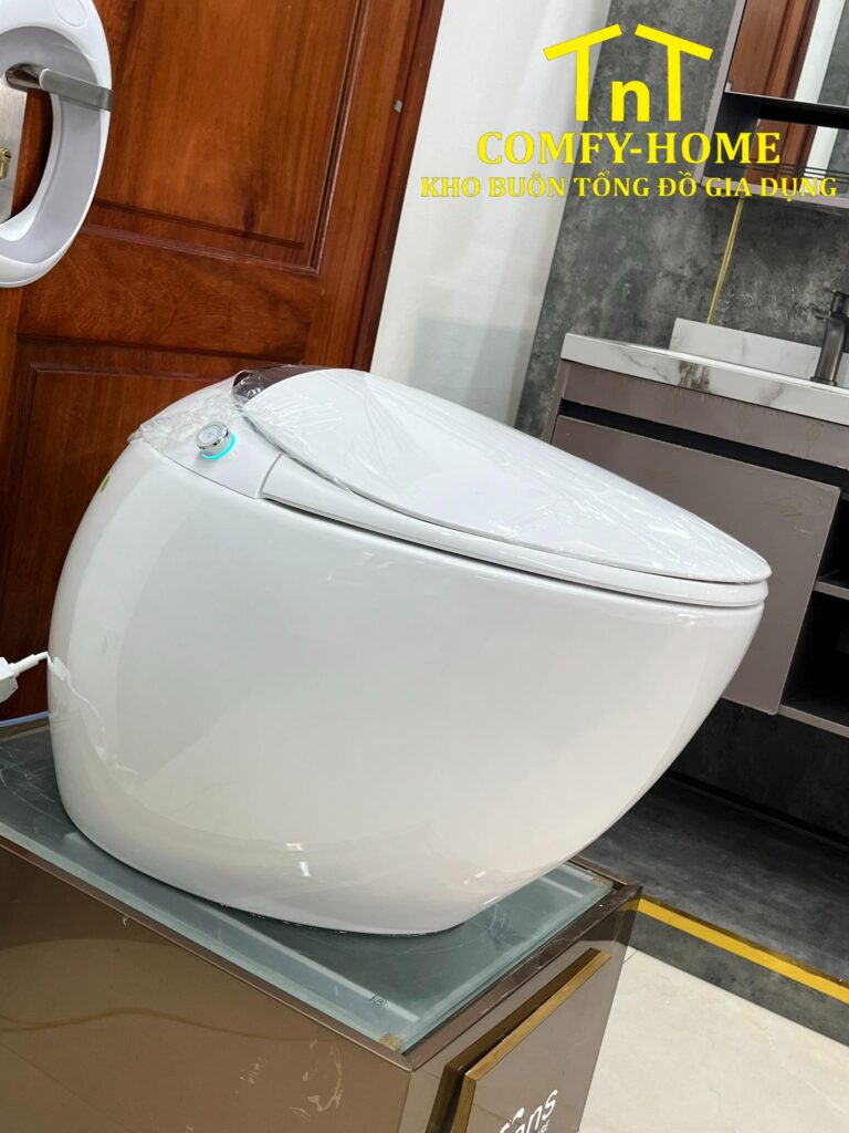 Bồn Cầu Treo Tường Thông Minh Hiển Thị LED – Công Nghệ Xả Xoáy Tornado Cao Cấp