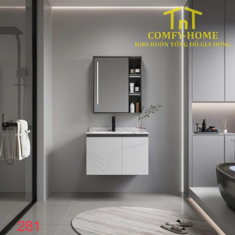 Tủ chậu Lavabo Gỗ Sơn Nhiệt Model 281