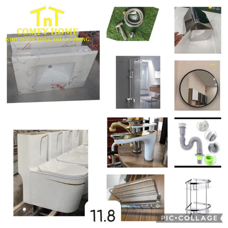 🔥 COMBO THIẾT BỊ PHÒNG TẮM CAO CẤP COMFY-HOME 11 MÓN – FULL NỘI THẤT WC