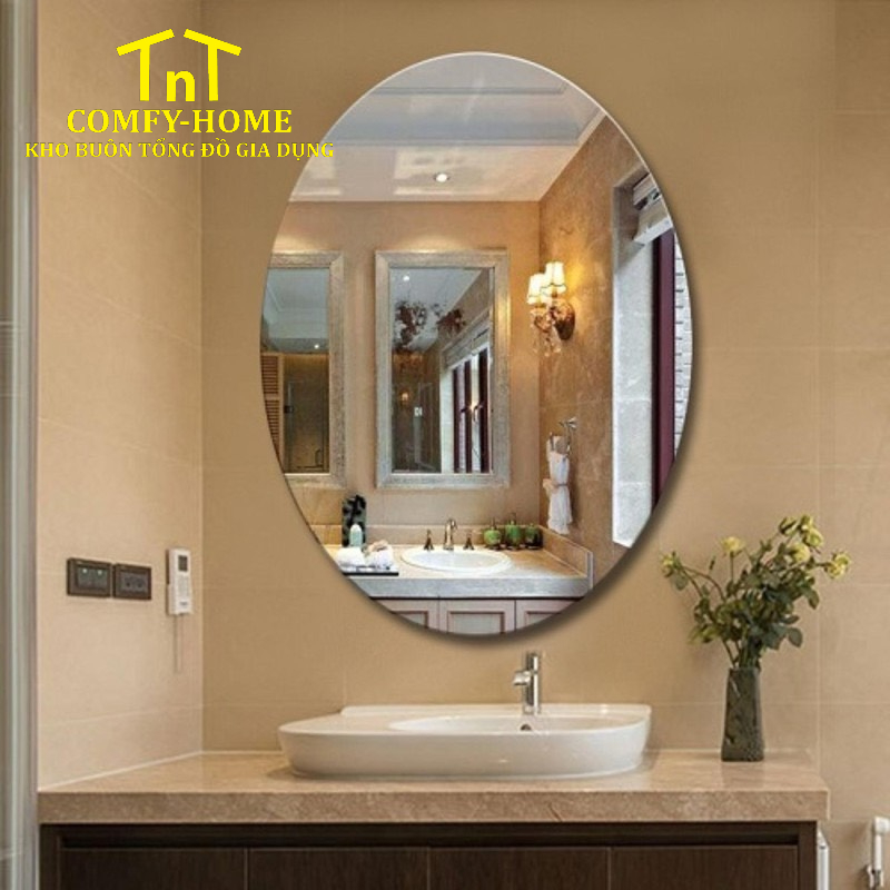 Gương Phòng Tắm Hình Oval DQ Glass