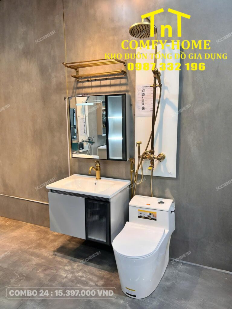 🔥 Combo 24 Trọn Bộ Thiết Bị Vệ Sinh Tân Cổ Điển Cobesi