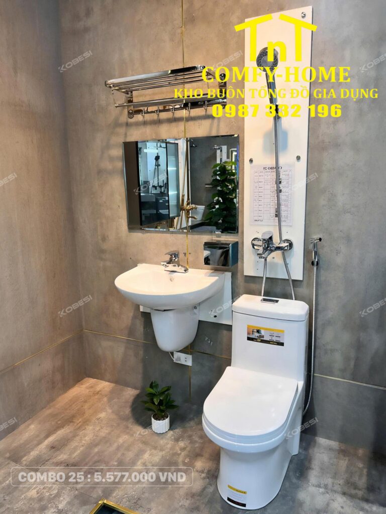 🔥 Combo 25 Bộ Thiết Bị Vệ Sinh Chậu Chân Lửng