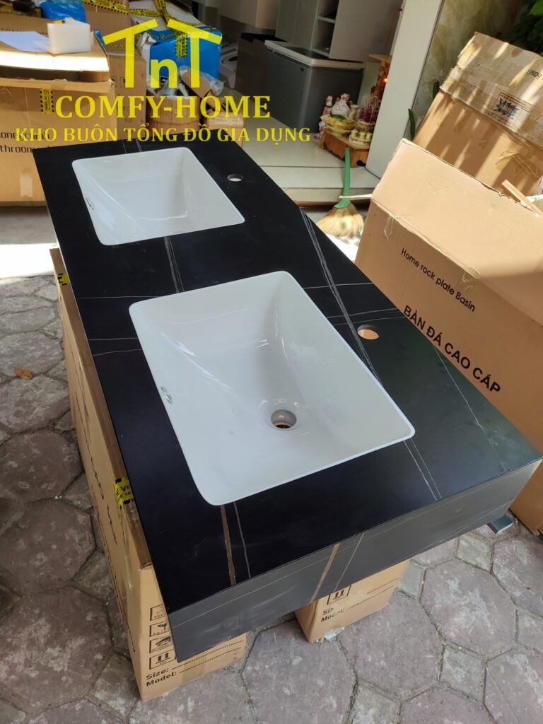 bàn đá nung kết hố đôi làm theo yêu cầu