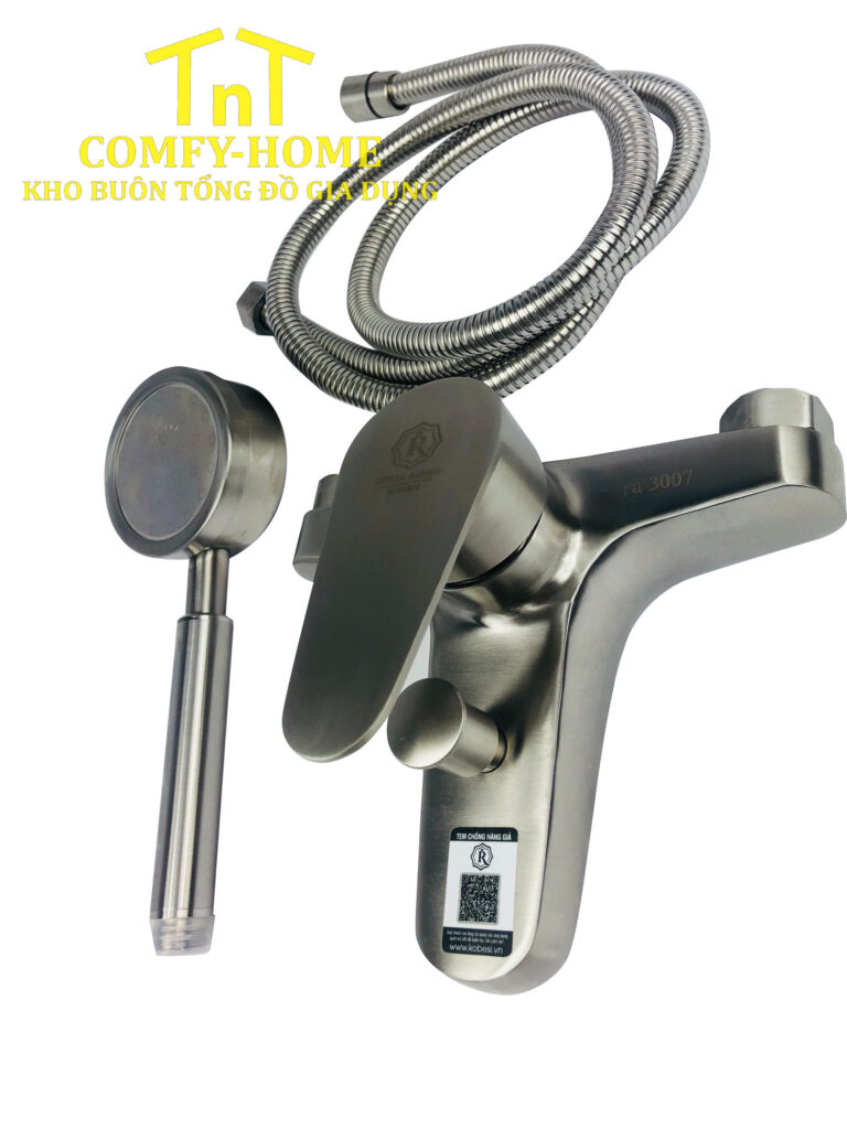 Bộ Vòi Sen Tắm Nóng Lạnh Inox Mờ Cao Cấp RA 3007