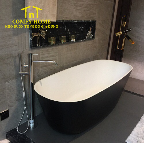 Bồn Tắm Độc Lập Hai Màu Đen – Trắng Phong Cách Hiện Đại Cao Cấp