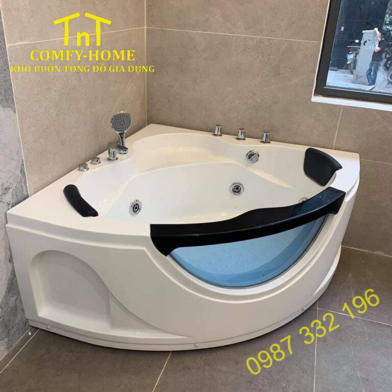 Bồn tắm massage góc vách kính TnT Comfy-Home