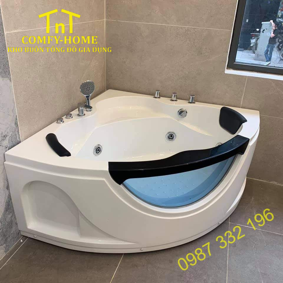 Bồn tắm massage góc vách kính TnT Comfy-Home