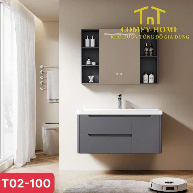 Tủ chậu Lavabo Inox Model T02-100
