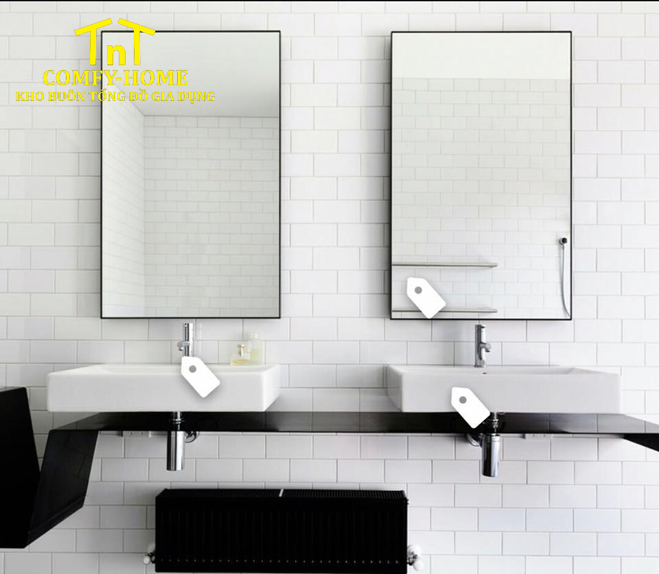 Gương Phòng Tắm Hình Chữ Nhật Bo Góc Cao Cấp – Kiểu Dáng Hiện Đại, Phôi Gương Bỉ Chống Ố - Image 2