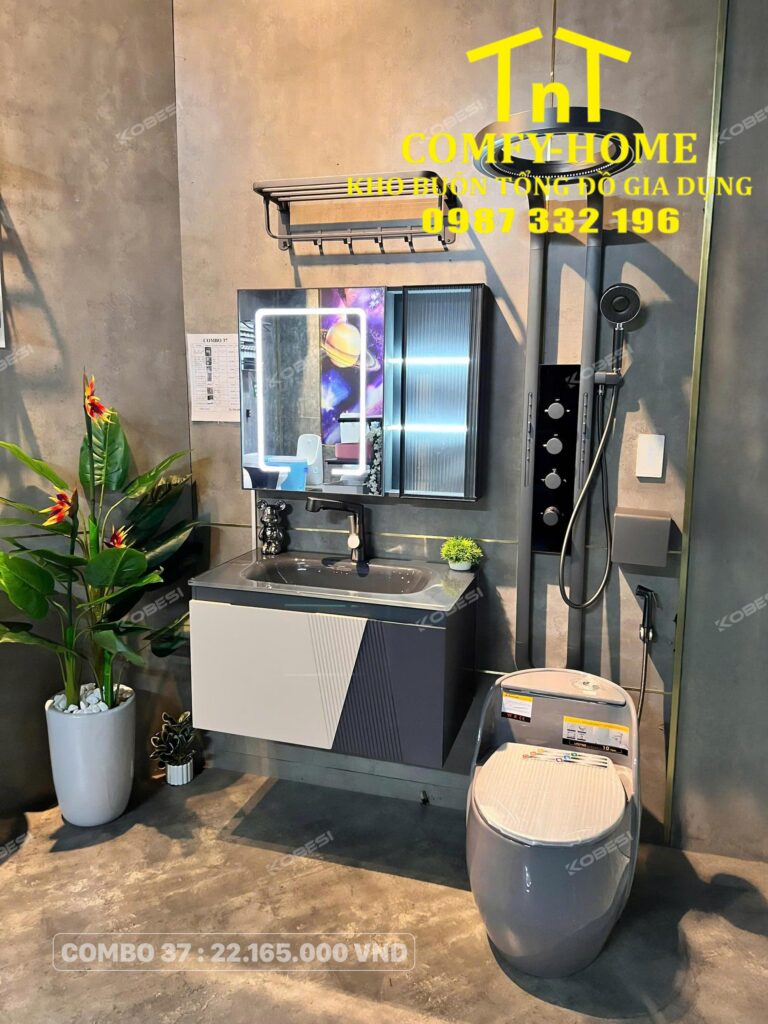 🔥 Combo 37 Bộ Thiết Bị Vệ Sinh Tủ Chậu Sen Phi Thuyền